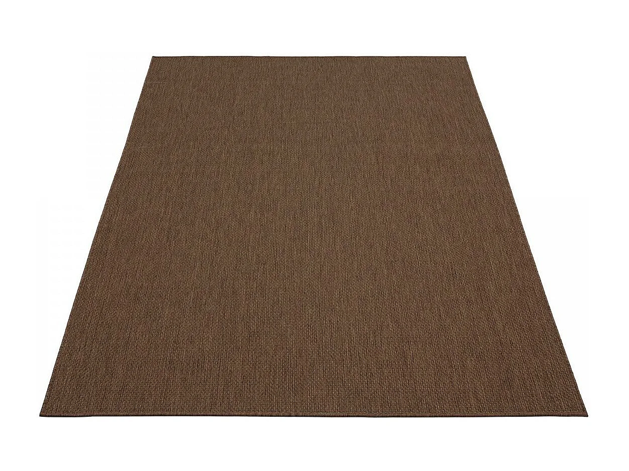 Tapis extérieur 60x110 tissé kilim marron GEGIA