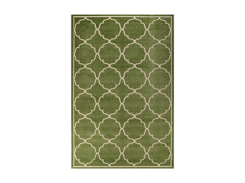 Tapis extérieur 140x200 tissé kilim vert KUMA