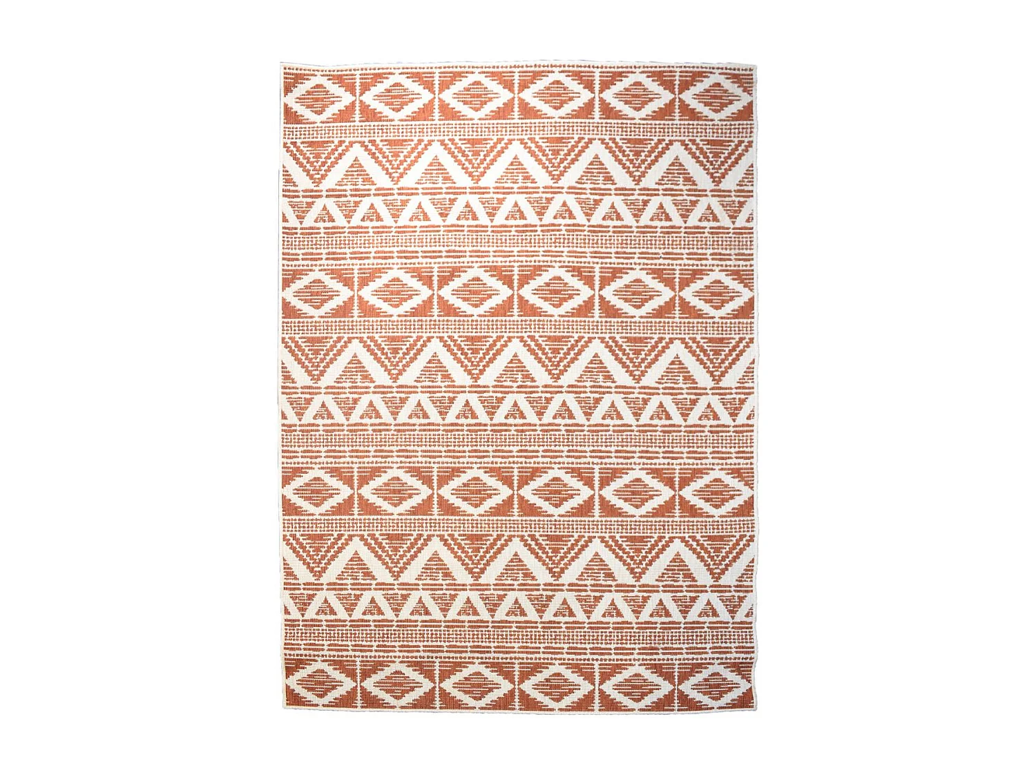 Tapis extérieur, kilim reversible 200x290 LYN2 BG REVERSIBLE rouge
