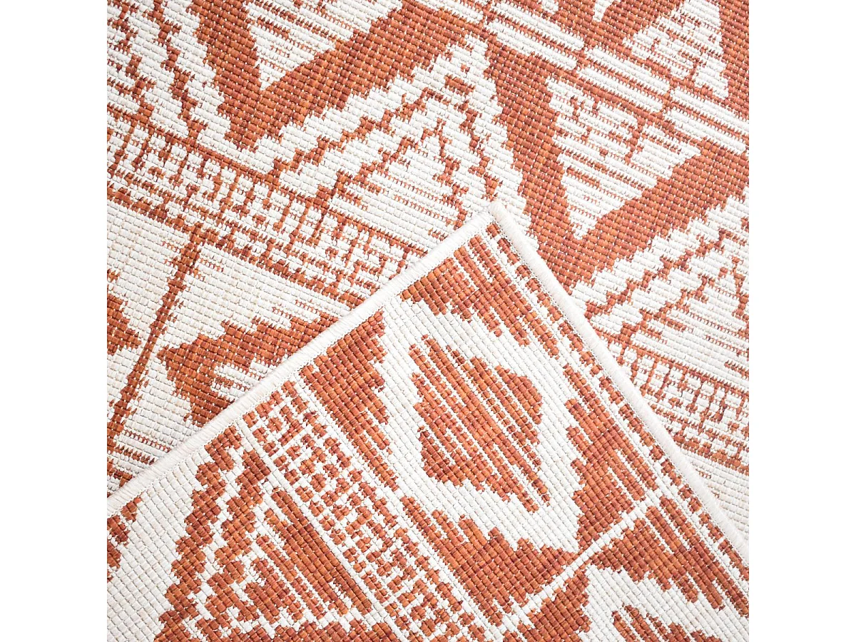 Tapis extérieur, kilim reversible 200x290 LYN2 BG REVERSIBLE rouge
