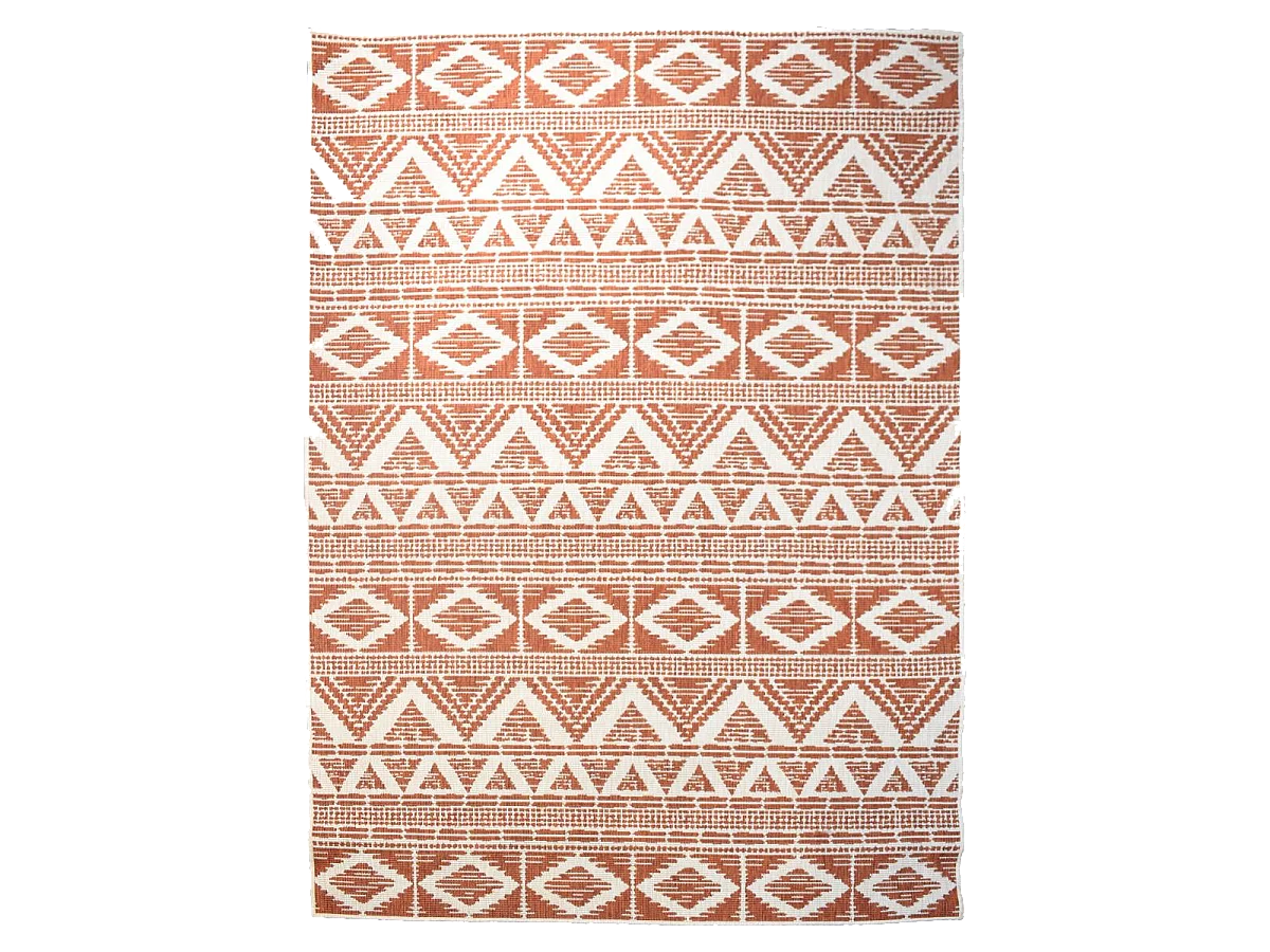 Tapis extérieur, kilim reversible 200x290 LYN2 BG REVERSIBLE rouge