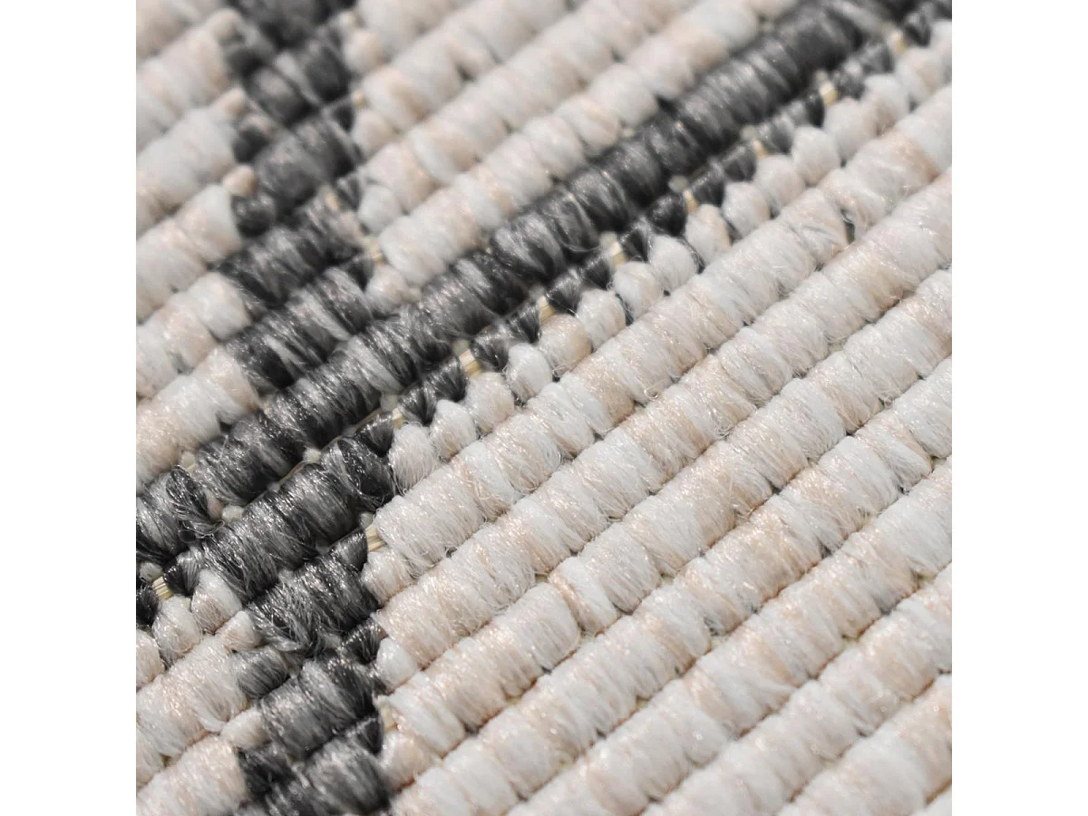 Tappeto da esterno, kilim reversibile 60x110 EX1 BRI grigio e crema