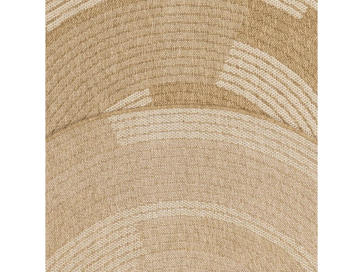 Tapis extérieur 200x290 tissé kilim beige et blanc JUTE ART 7