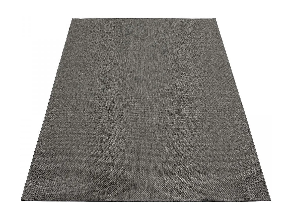 Tapis extérieur 80x200 tissé kilim anthracite GEGIA