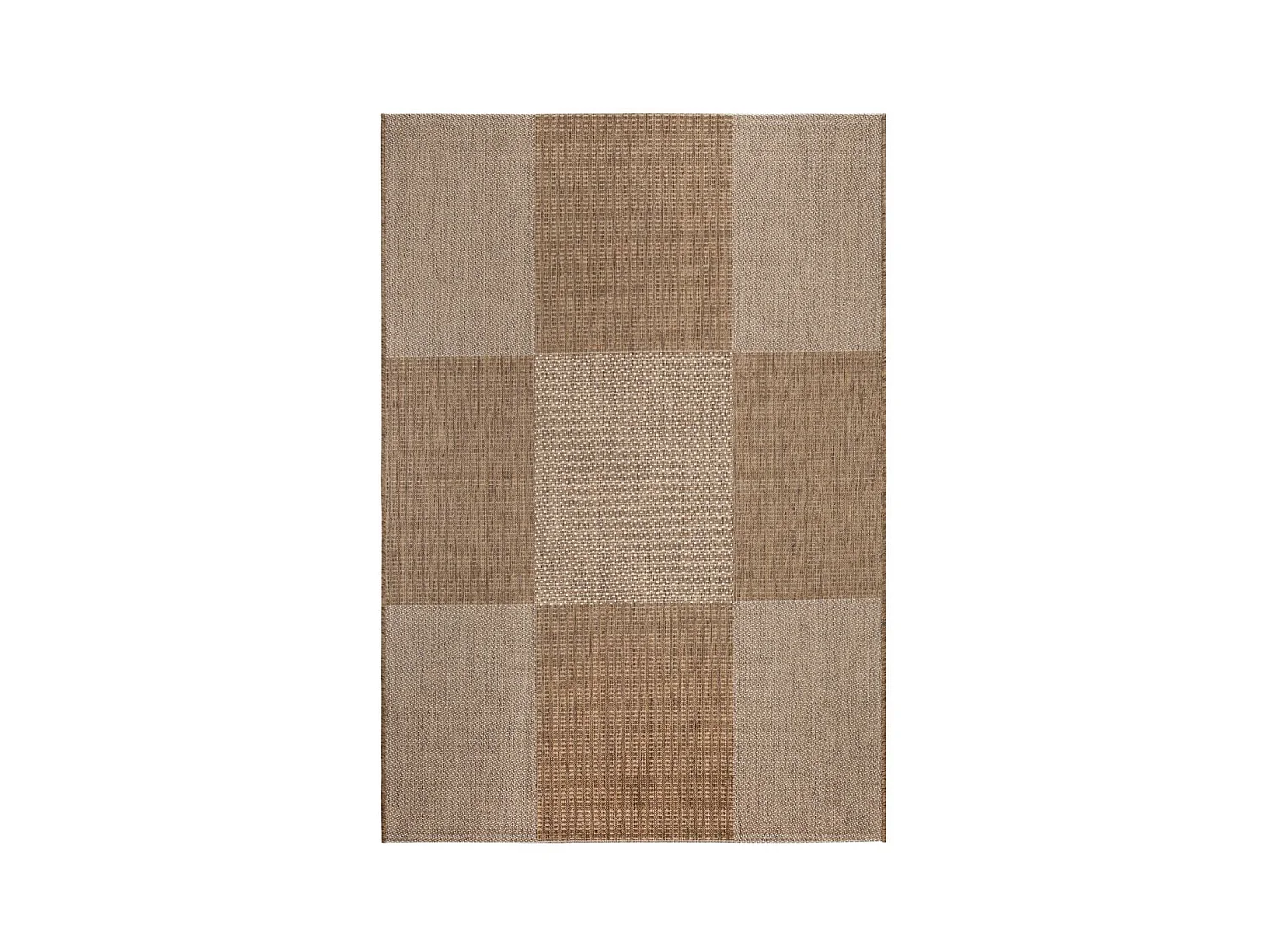 Tapis extérieur 160x230 tissé kilim marron EXTERNA