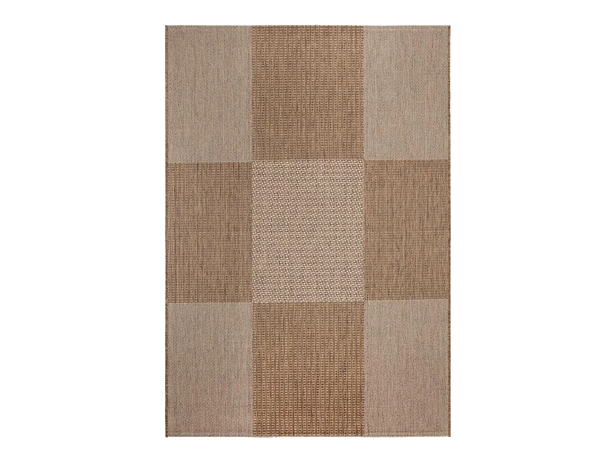 Tapis extérieur 160x230 tissé kilim marron EXTERNA