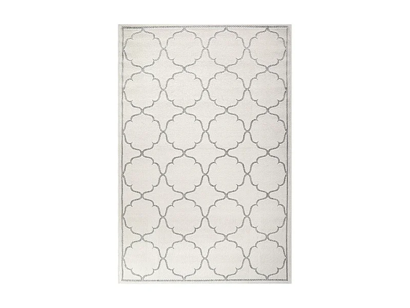 Tapis extérieur 80x150 tissé kilim crème KUMA