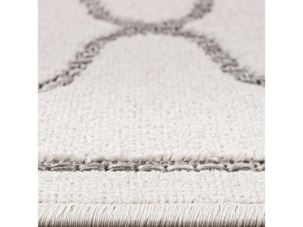 Tapis extérieur 80x150 tissé kilim crème KUMA