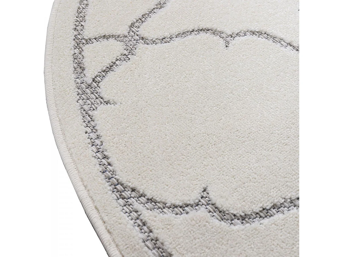 Tapis extérieur 80x150 tissé kilim crème KUMA