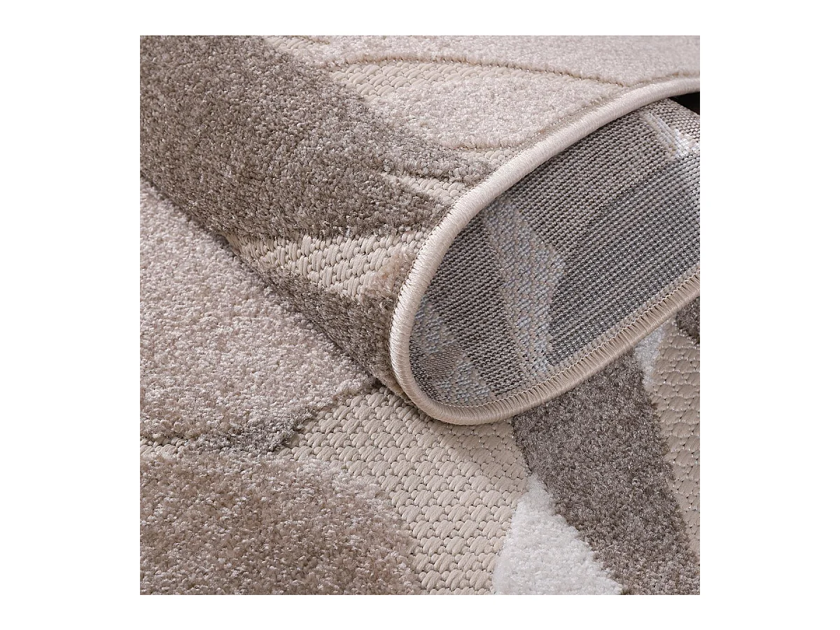 Tapis extérieur 200x290 tissé kilim beige et crème CHIMEKI