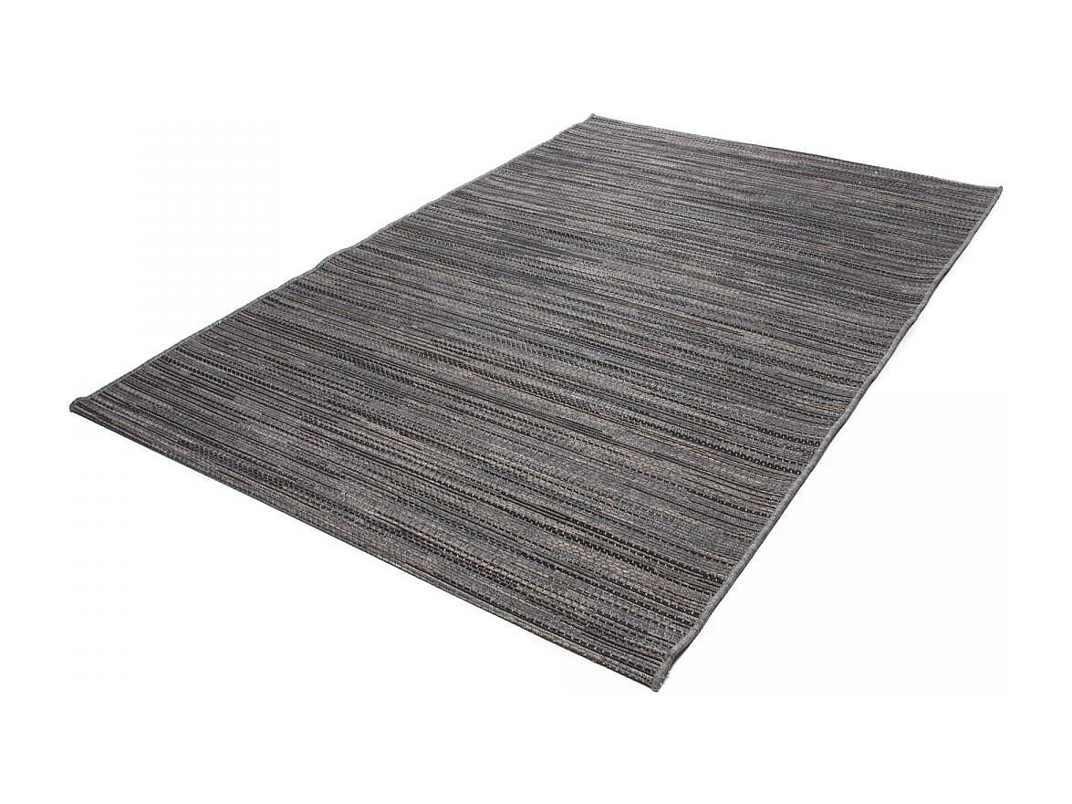 Tappeto da esterno 120x170 tessuto kilim grigio e marrone LYN45 SUNSAU