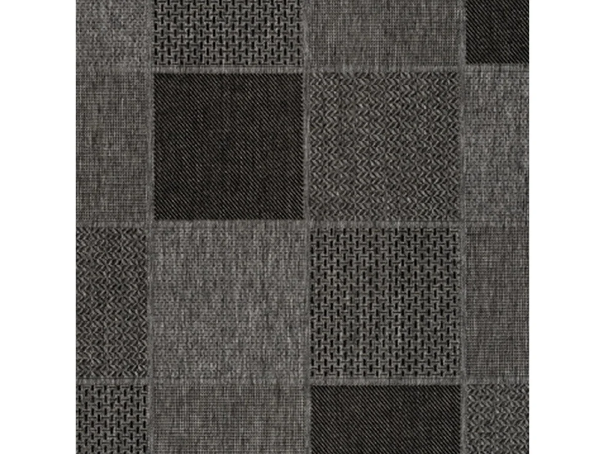 Tapis extérieur 120x170 tissé kilim gris clair et gris foncé clair LYN45 SUNSAU 5