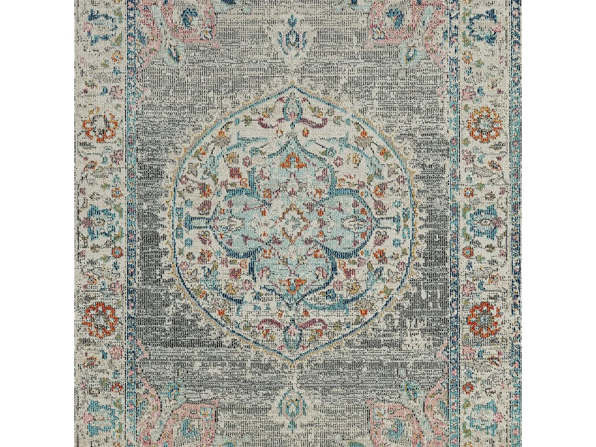 Tapis extérieur 80x150 tissé kilim gris eT Aleu SALOUT A