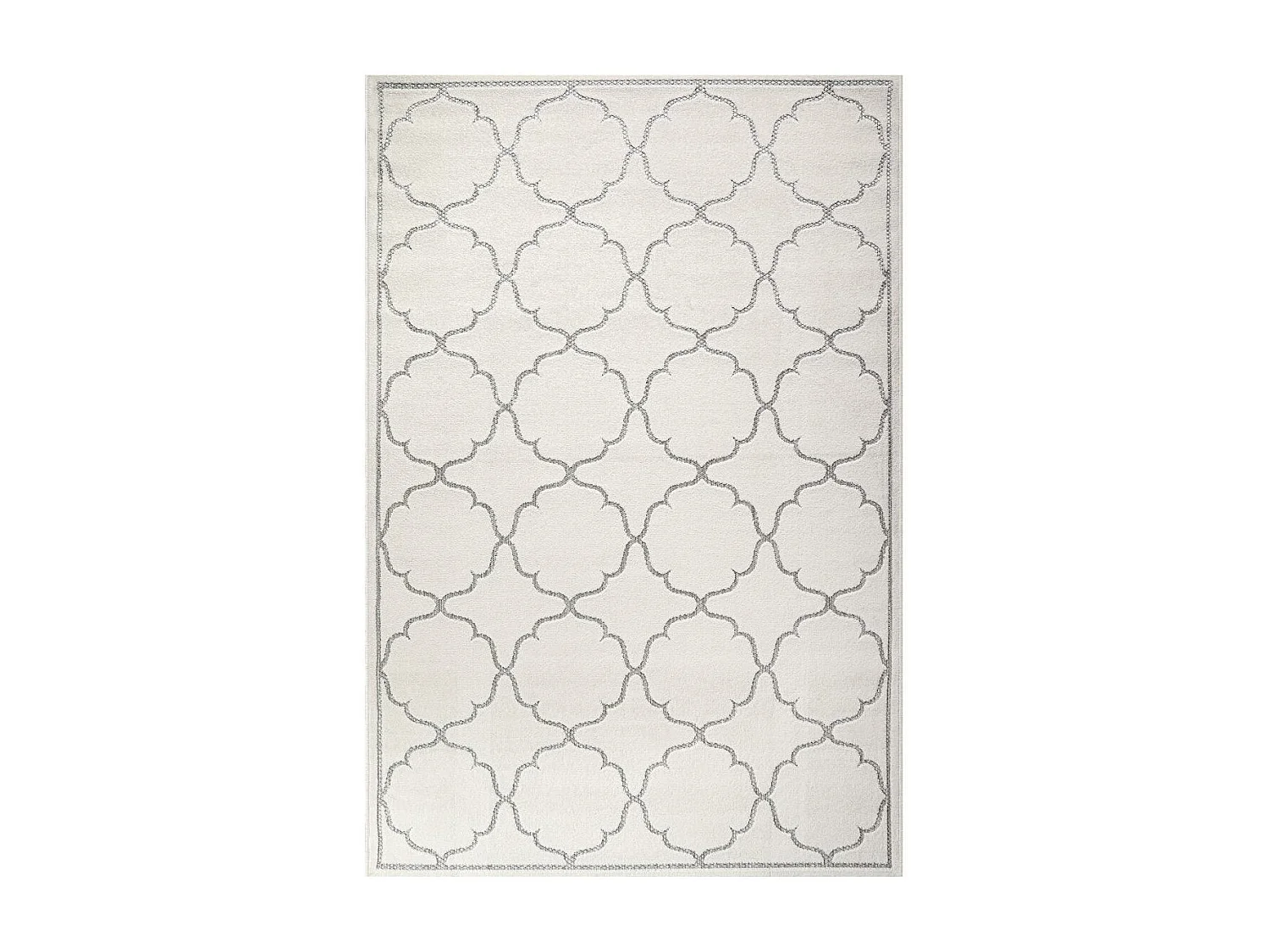 Tapis extérieur 240x330 tissé kilim crème KUMA