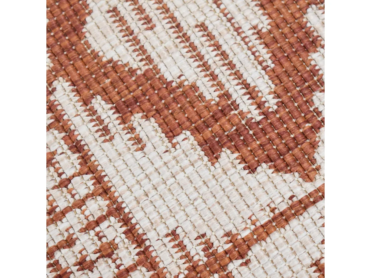 Tapis extérieur, kilim reversible 280x380 LYN2 BG REVERSIBLE rouge
