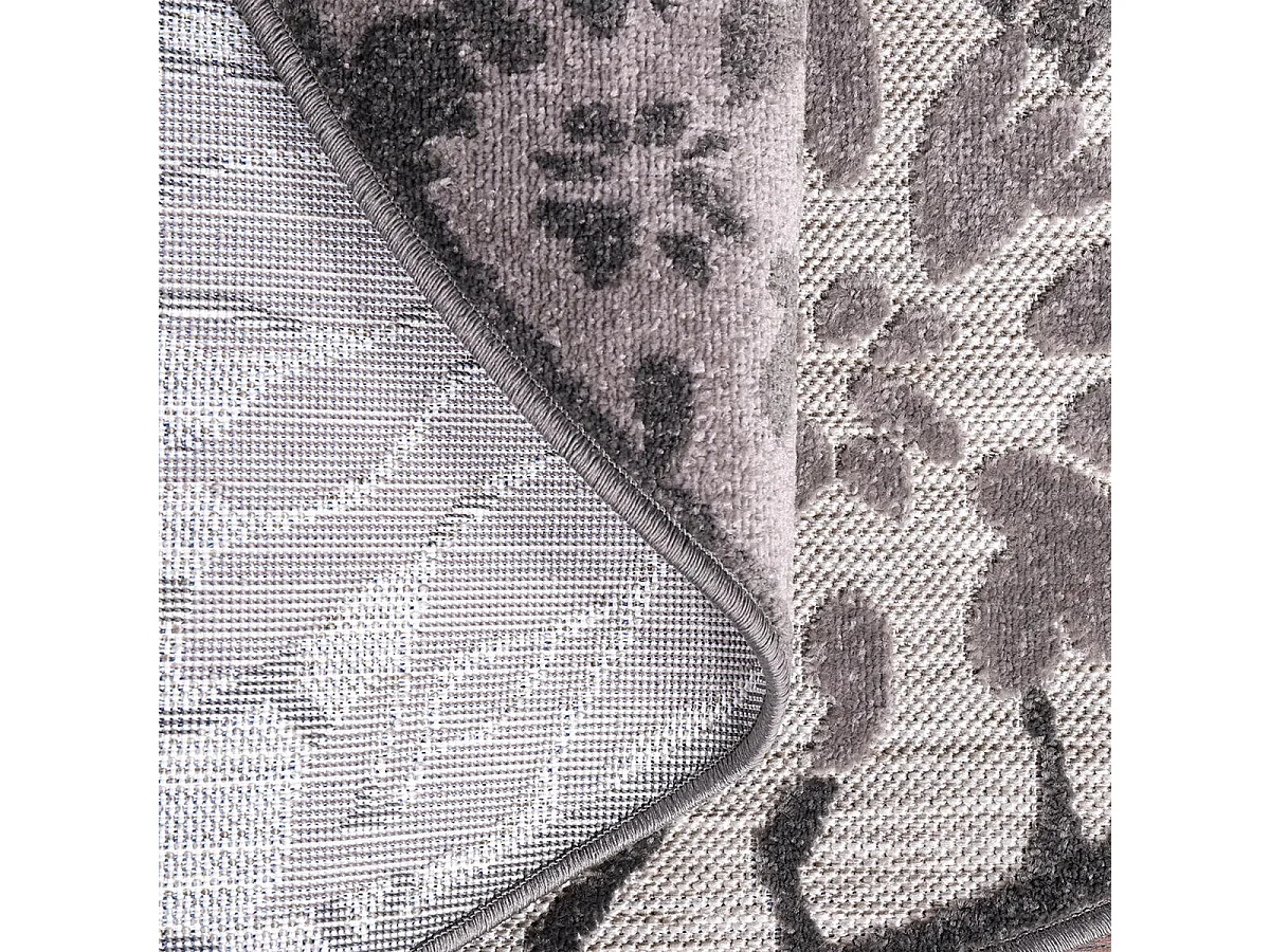 Tapis extérieur 200x290 tissé kilim gris clair CHIMEKA