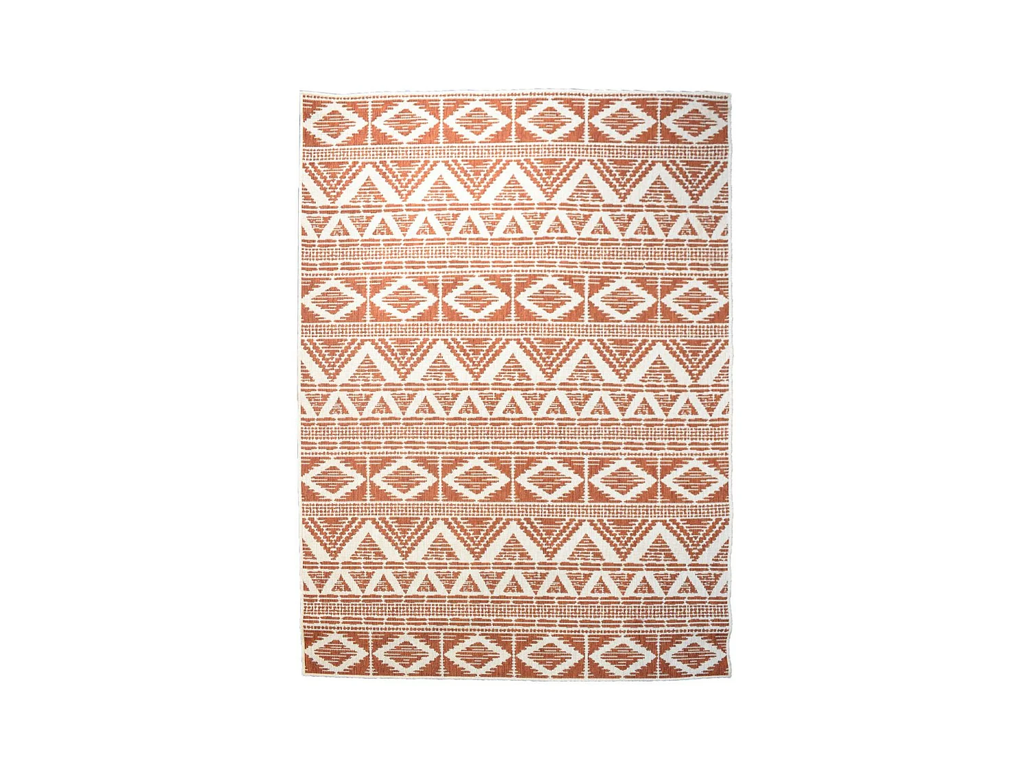 Tapis extérieur, kilim reversible 160x230 LYN2 BG REVERSIBLE rouge