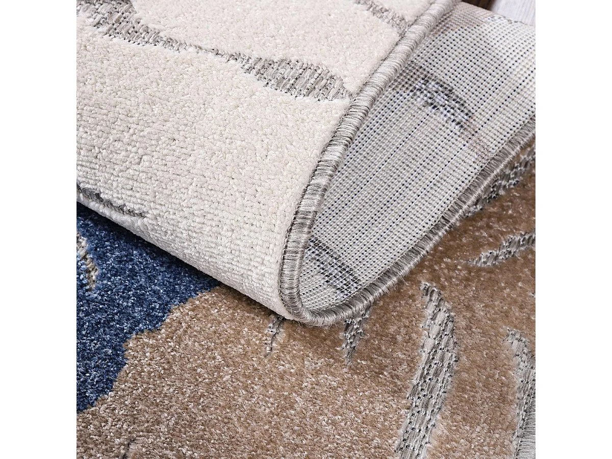 Tapis extérieur 80x200 tissé kilim beige CHIMEKI