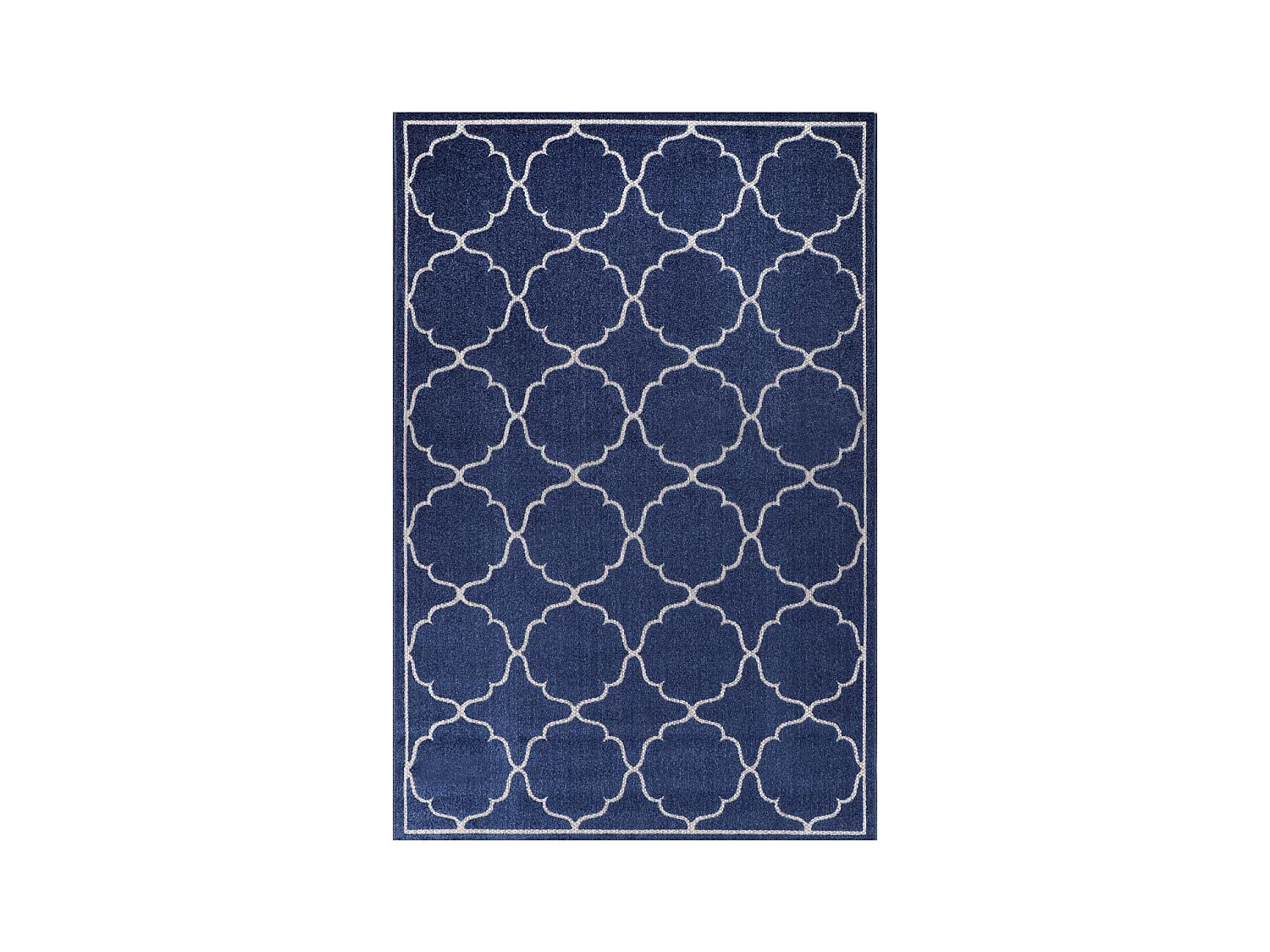 Tapis extérieur 140x200 tissé kilim bleu KUMA