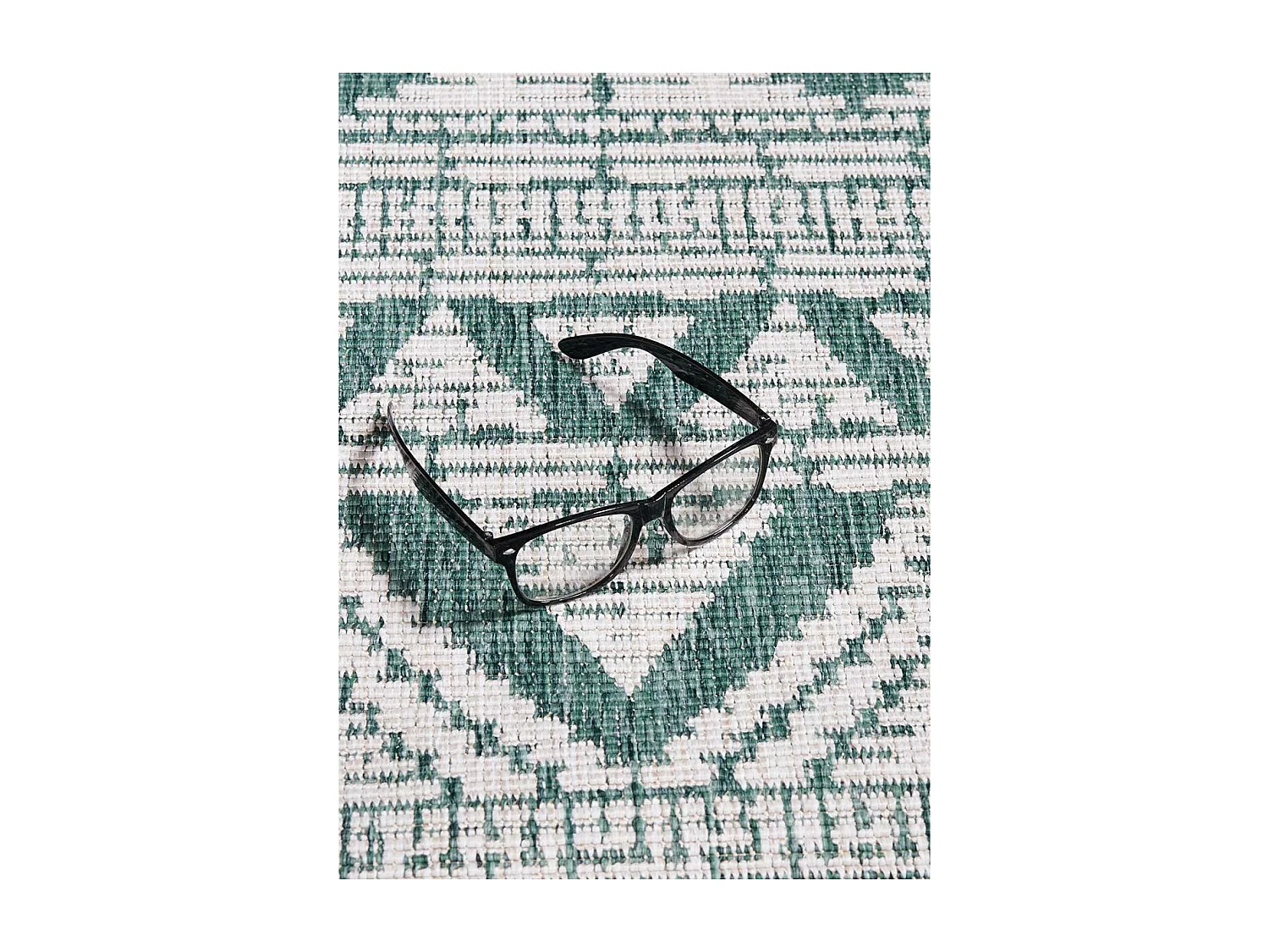 Tapis extérieur, kilim reversible 60x110 LYN2 BG REVERSIBLE vert