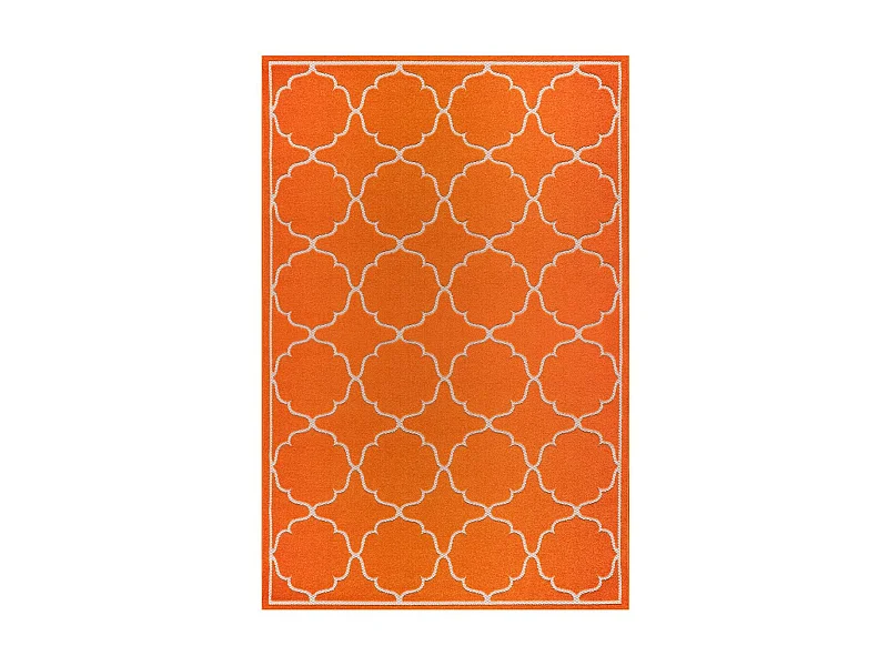 Tapis extérieur 160x230 tissé kilim orange KUMA