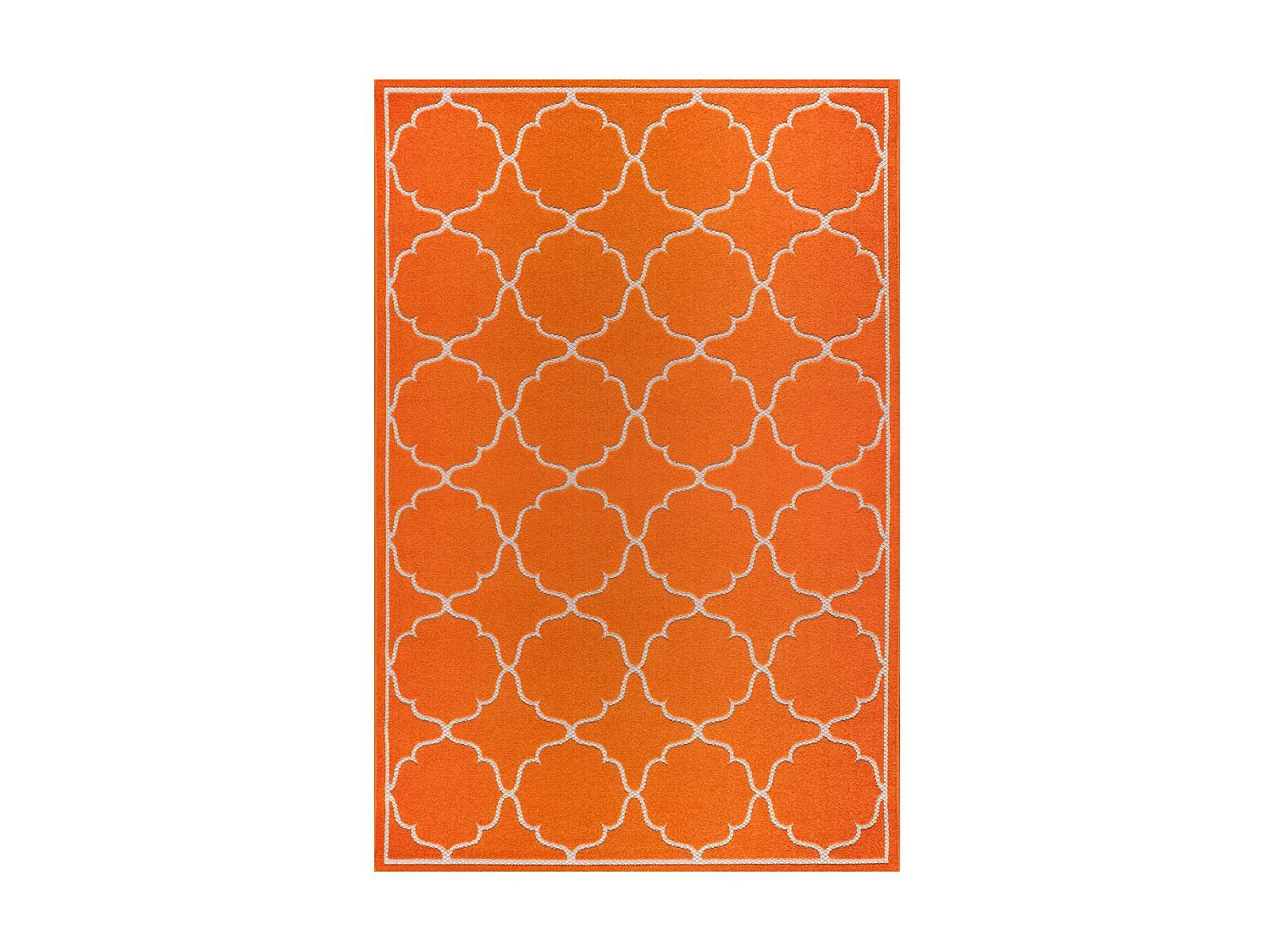 Tapis extérieur 160x230 tissé kilim orange KUMA