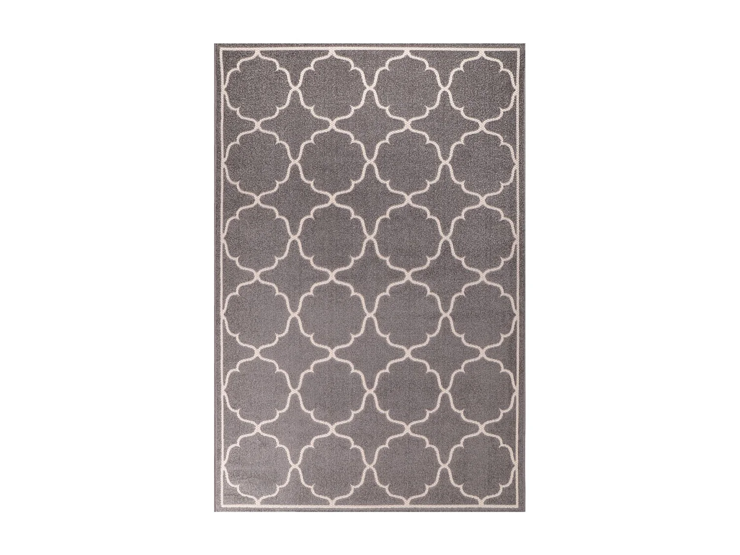 Tapis extérieur 200x290 tissé kilim gris clair KUMA