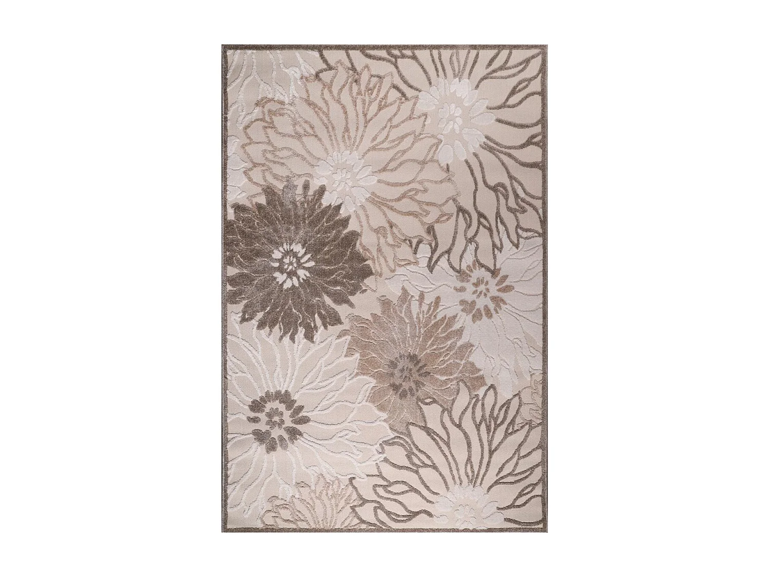 Tappeto da esterno 200x290 tessuto kilim crema CHIMEKA