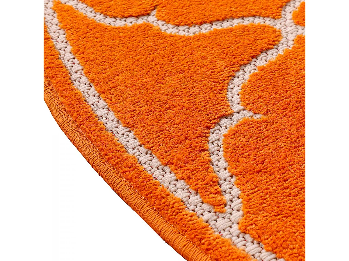 Tapis extérieur 200x290 tissé kilim orange KUMA