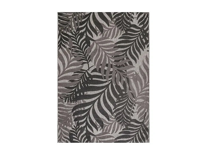 Tapis extérieur 160x230 tissé kilim gris CHIMEK