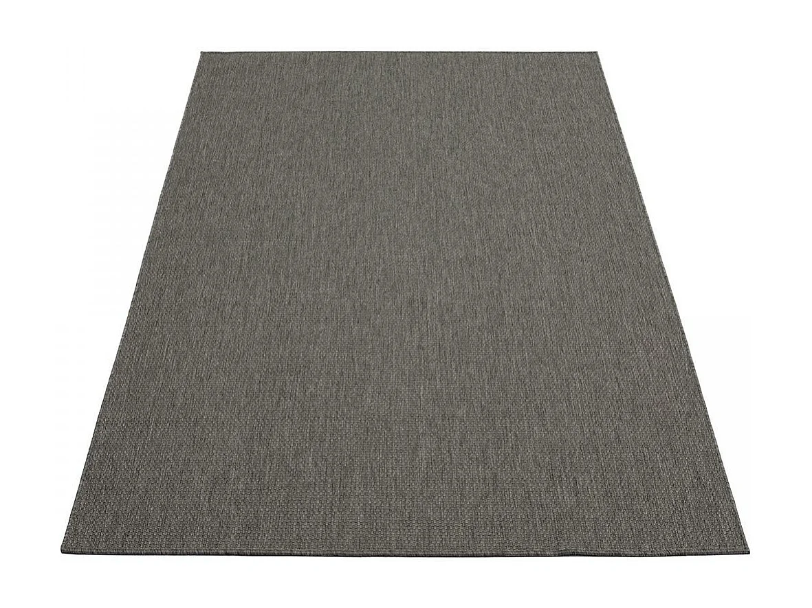 Tapis extérieur 80x150 tissé kilim anthracite GEGIA