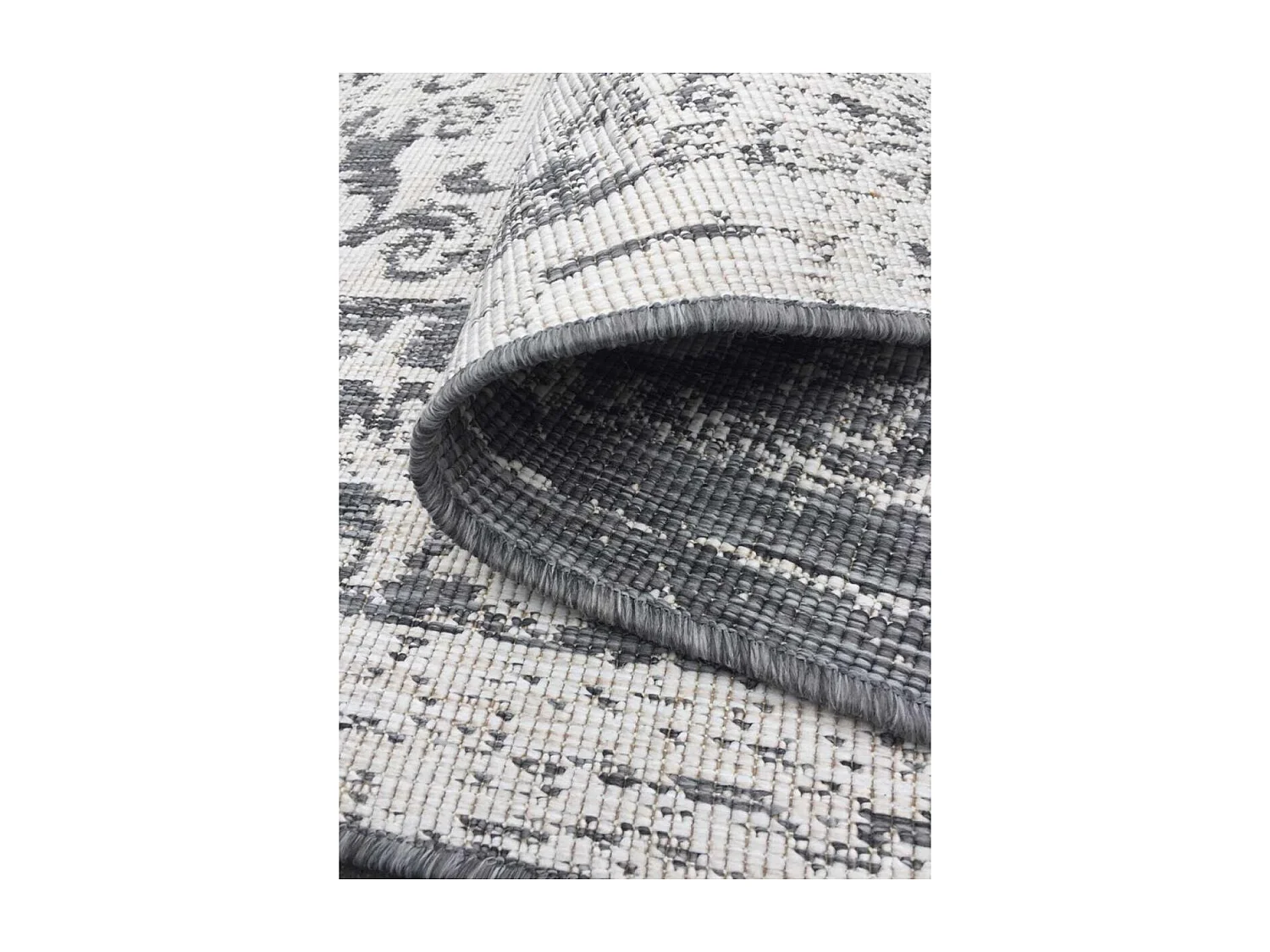 Tapis extérieur, kilim reversible 80x150 LYN2 AP REVERSIBLE gris