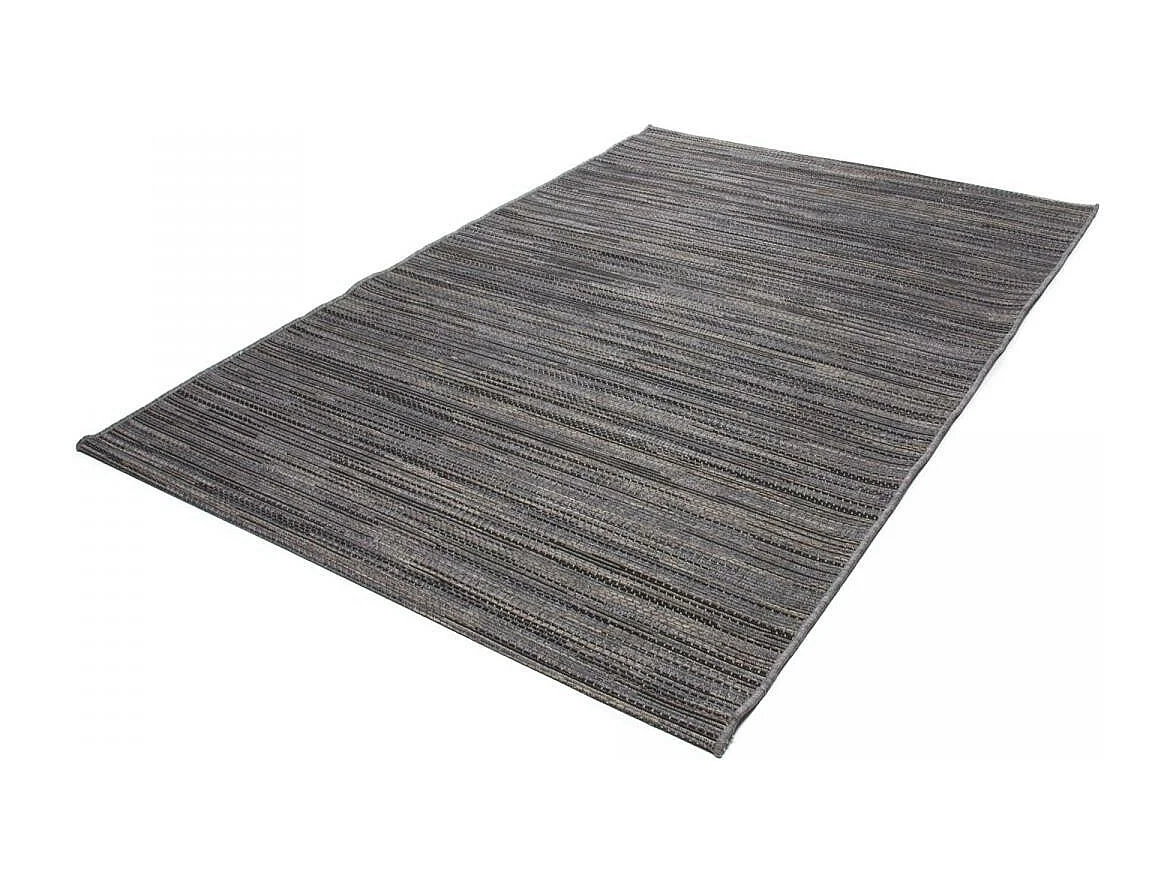 Tapis extérieur 160x230 tissé kilim gris et marron LYN45 SUNSAU