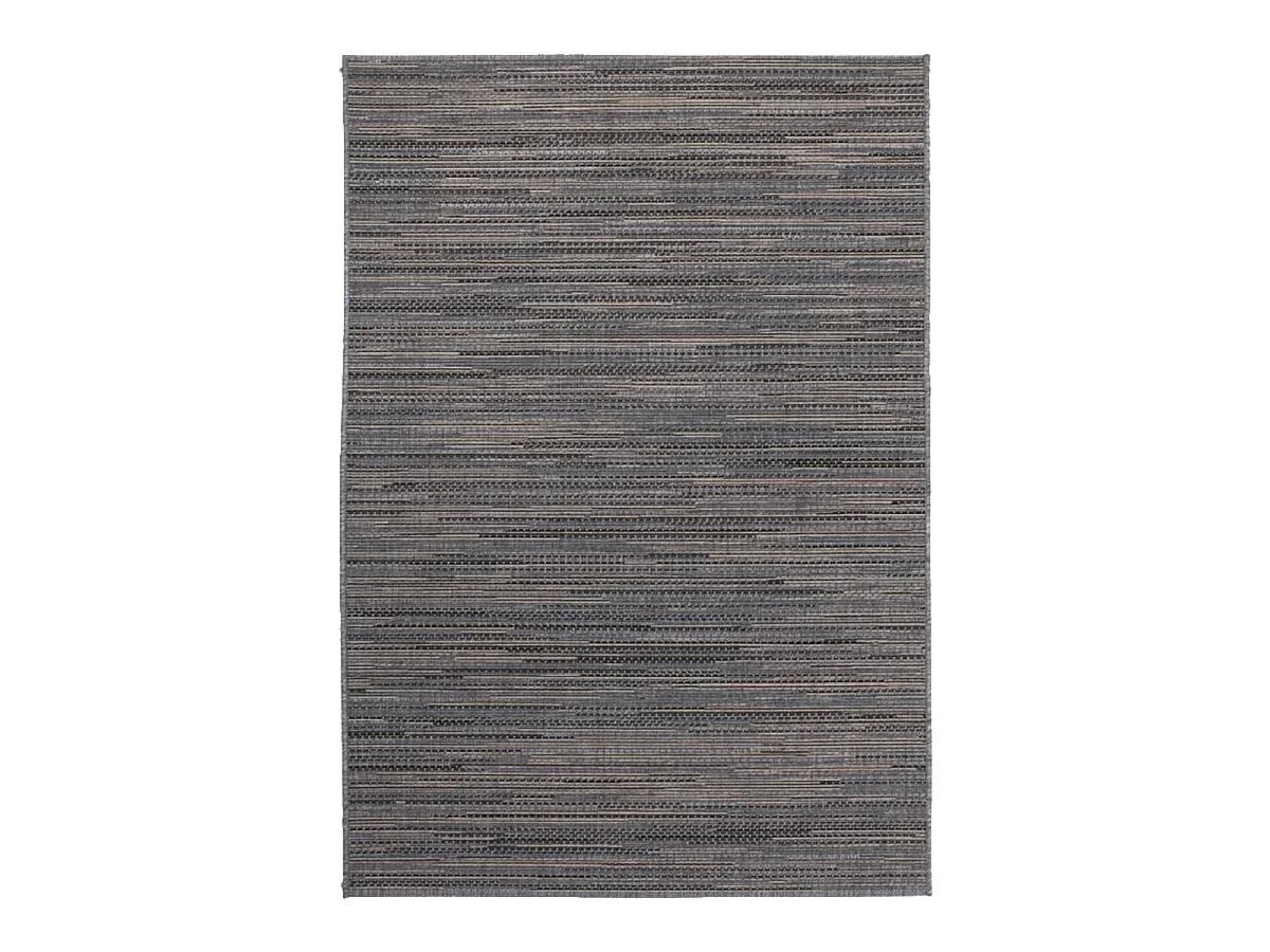 Tapis extérieur 160x230 tissé kilim gris et marron LYN45 SUNSAU