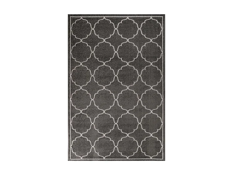Tapis extérieur 80x150 tissé kilim gris KUMA