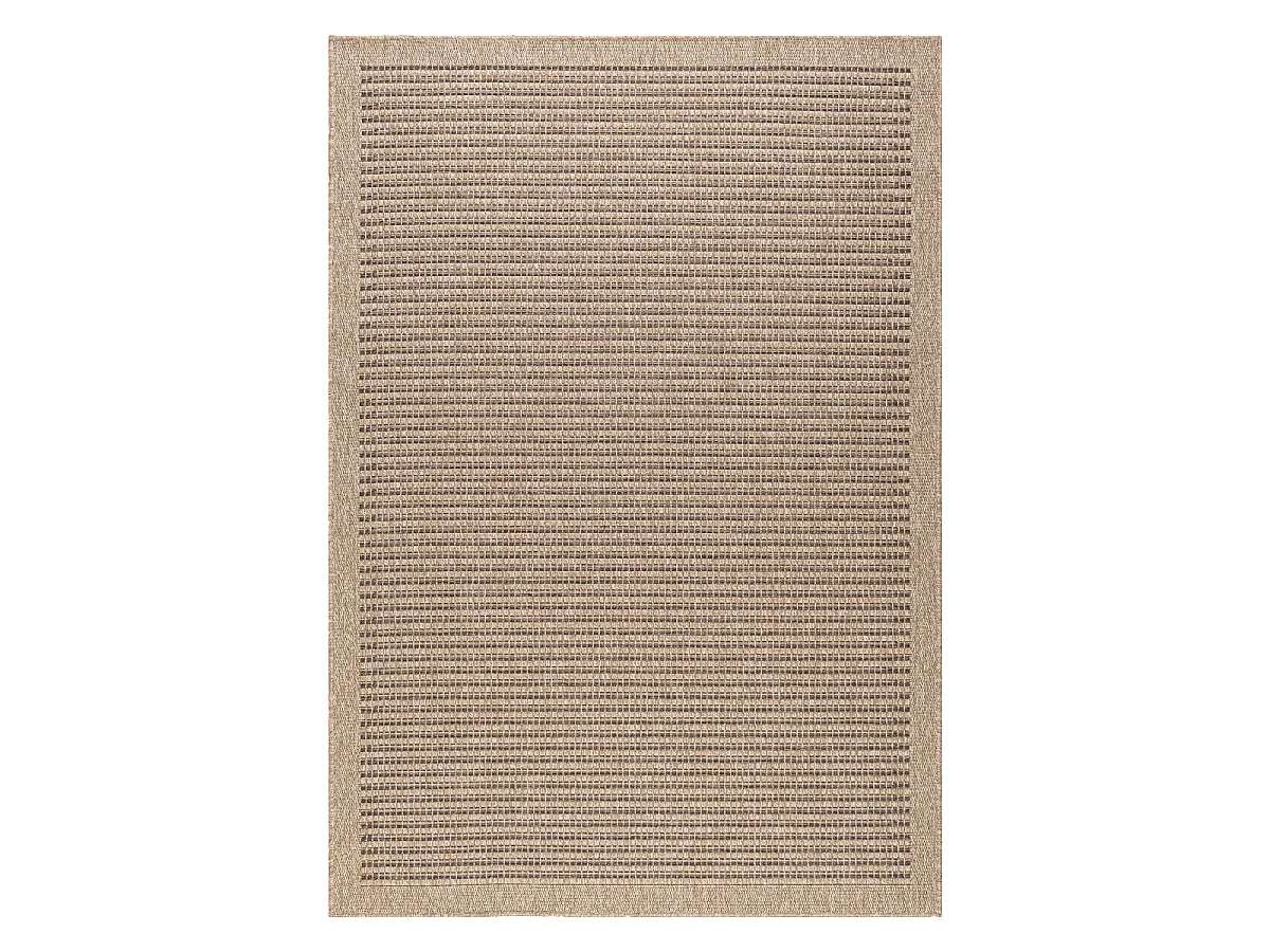 Tapis extérieur 160x230 tissé kilim marron JUTE ART