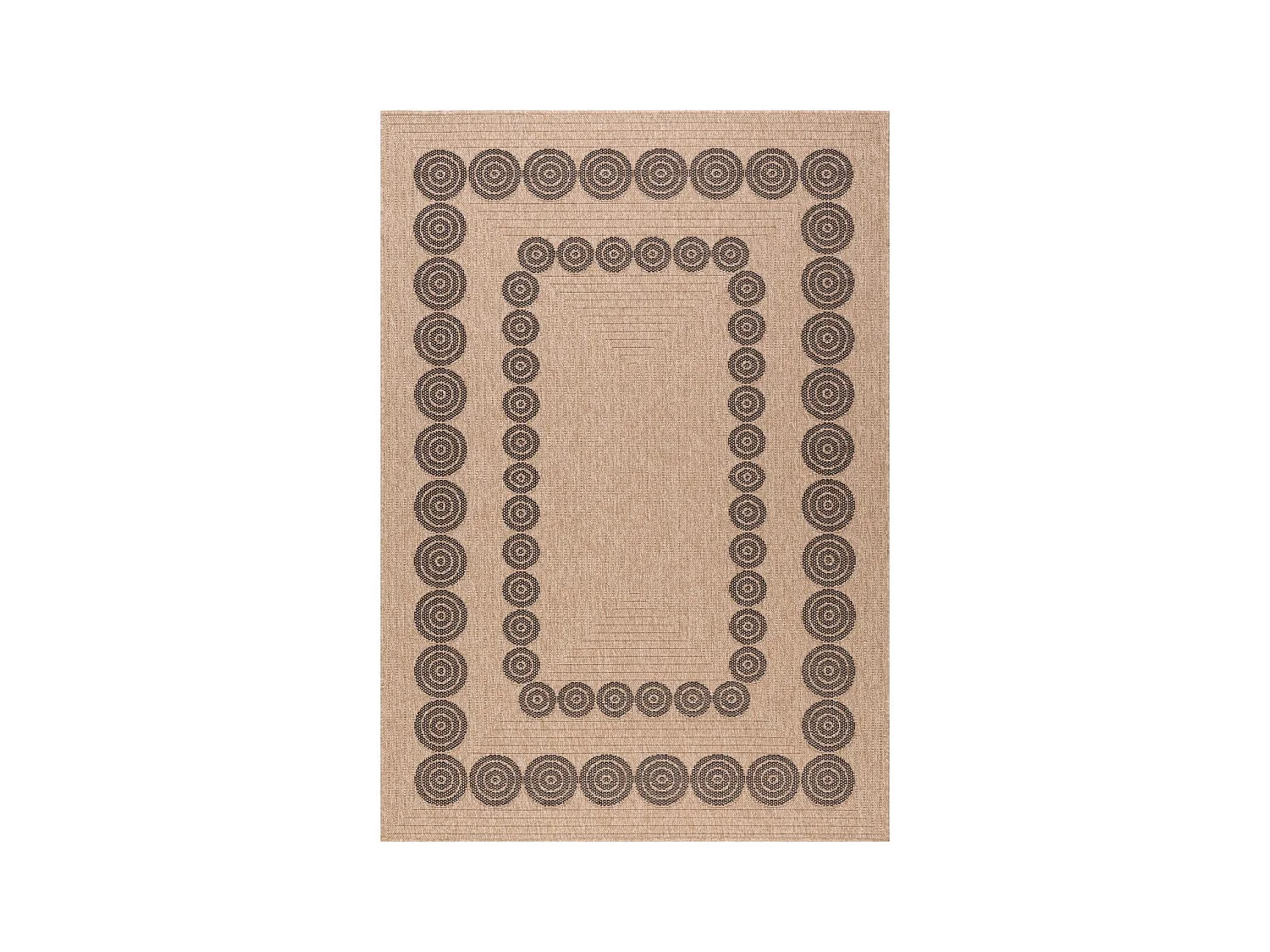 Tapis extérieur 60x180 tissé kilim beige et noir JUTE ART 8