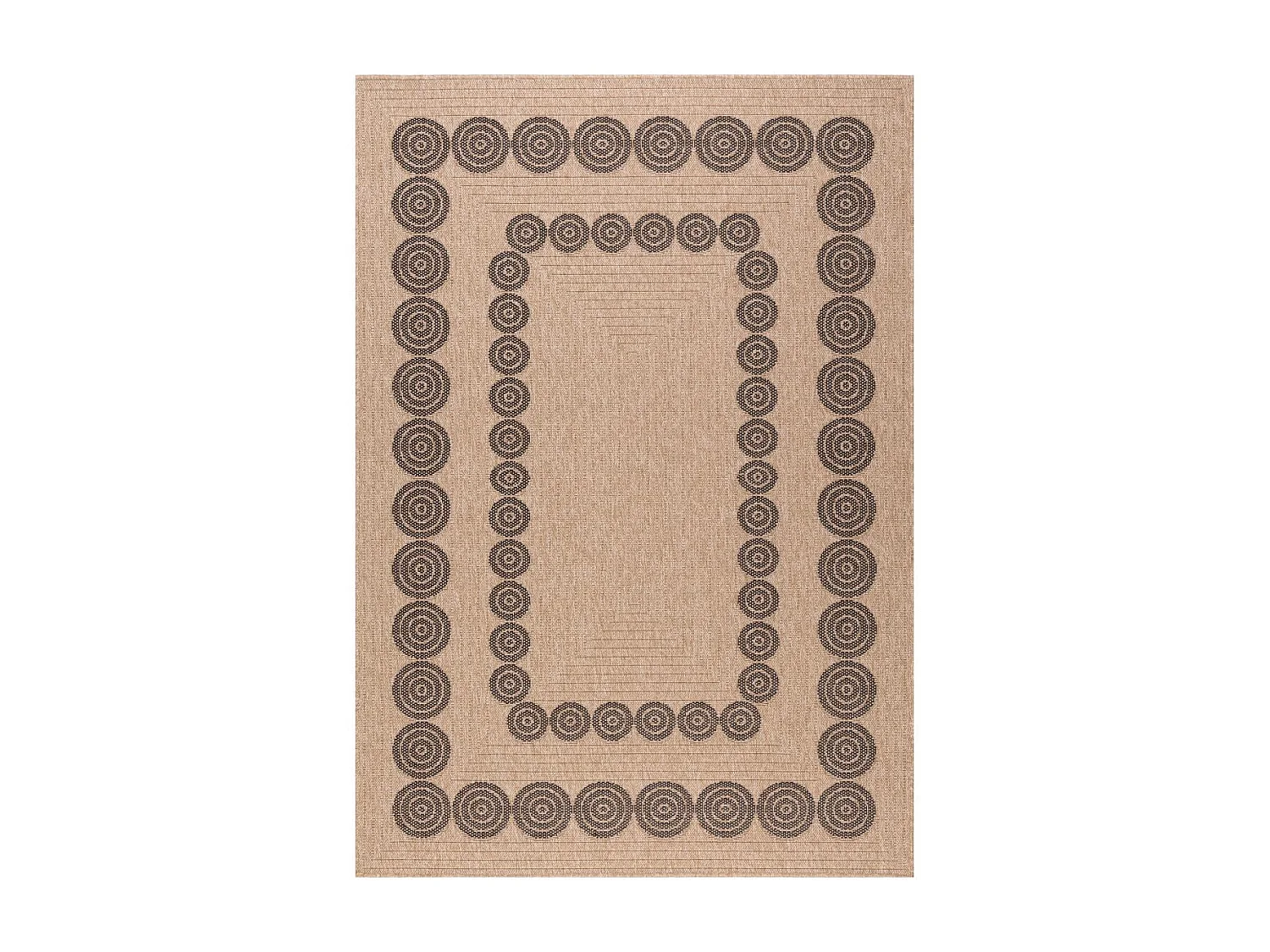 Tapis extérieur 60x180 tissé kilim beige et noir JUTE ART 8