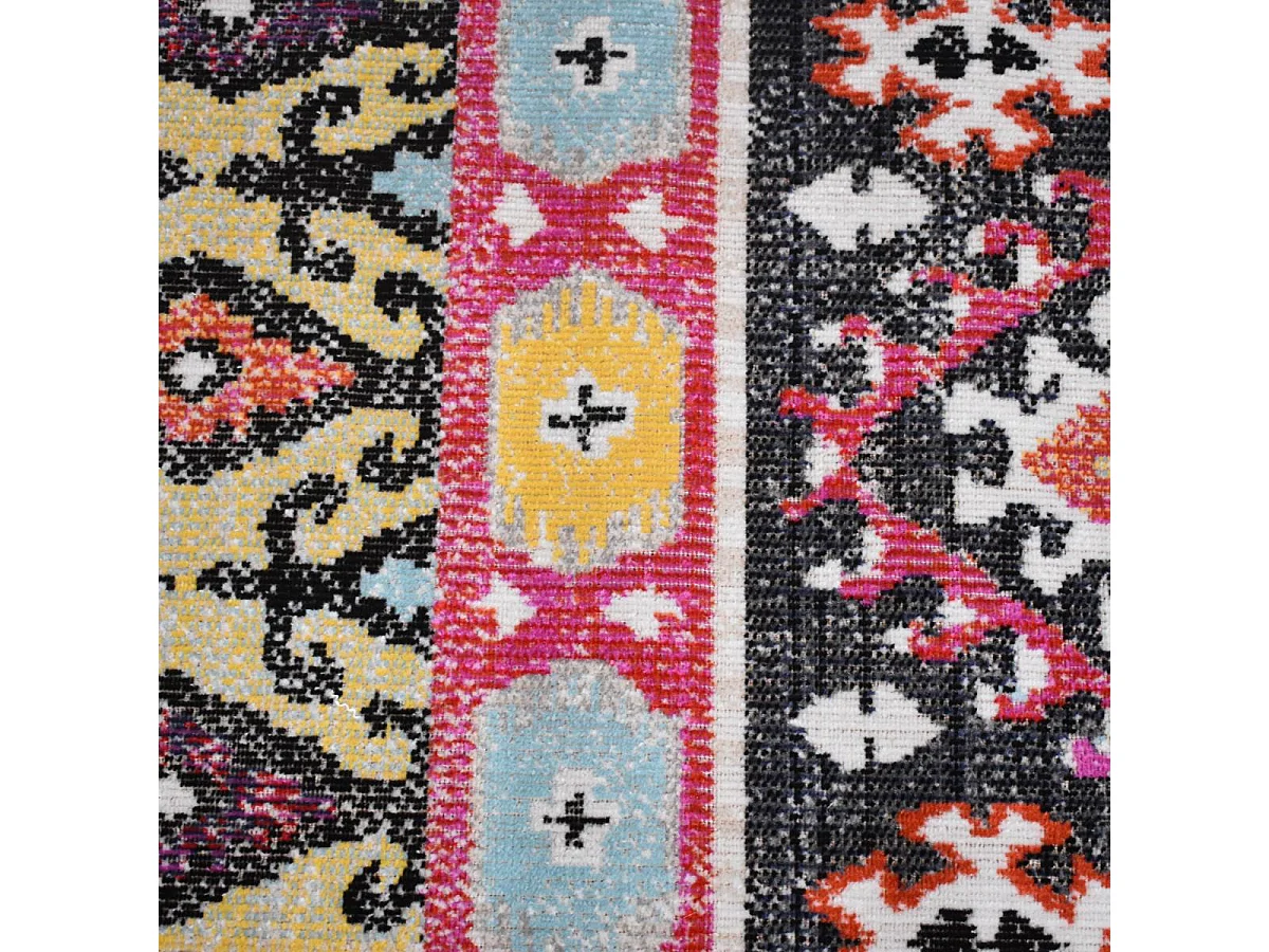 Tapis extérieur 120x170 tissé kilim rouge et orange EXT LAHORS