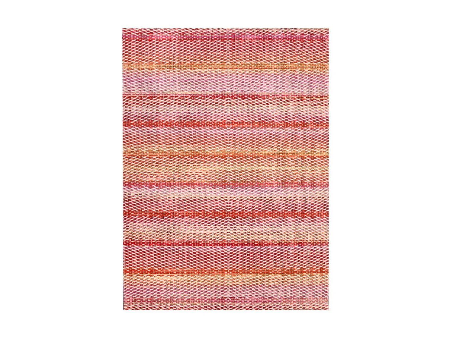 Tapis extérieur 150x220 tissé kilim rose et rouge SEMA