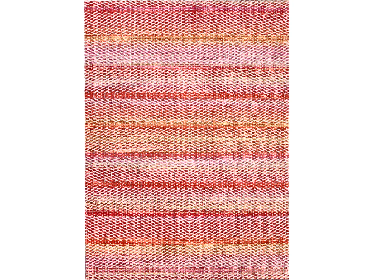 Tapis extérieur 150x220 tissé kilim rose et rouge SEMA