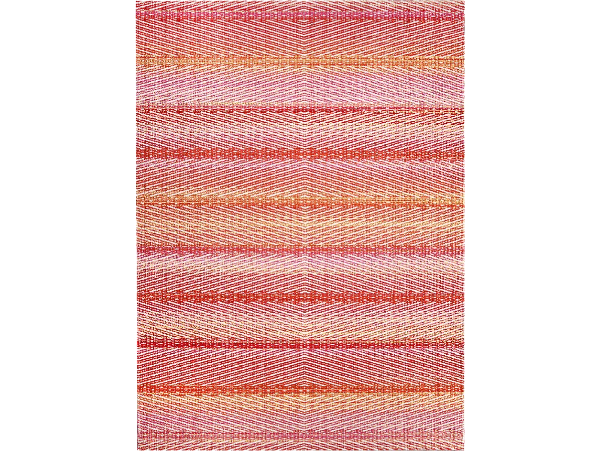 Tapis extérieur 150x220 tissé kilim rose et rouge SEMA