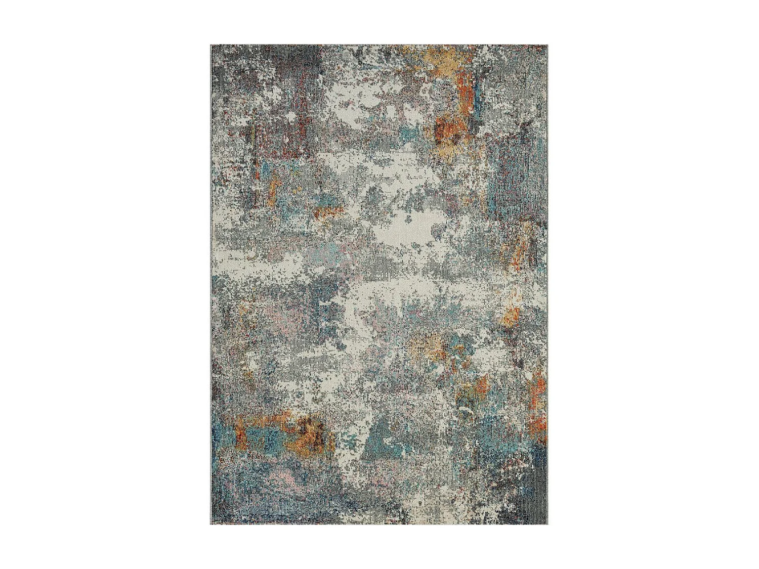 Tapis extérieur 200x290 tissé kilim gris clair et gris foncé SALOUT C