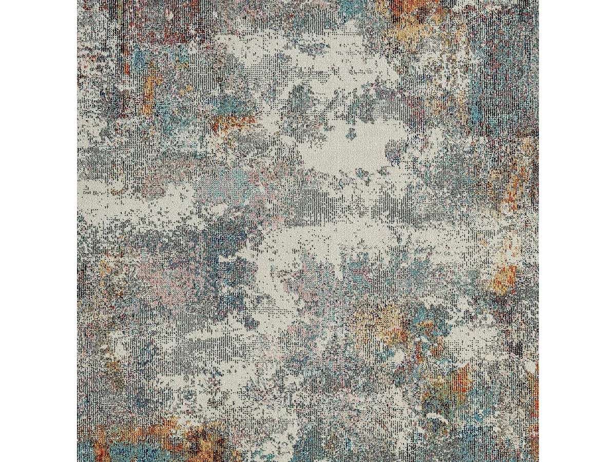 Tapis extérieur 200x290 tissé kilim gris clair et gris foncé SALOUT C