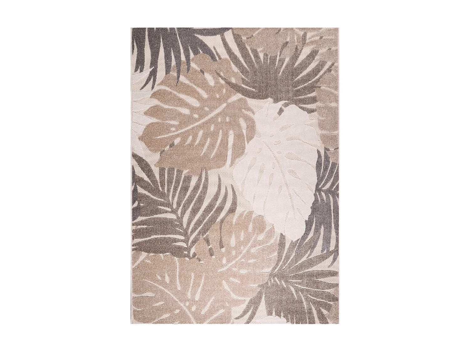 Tapis extérieur 140x200 tissé kilim beige et crème CHIMEKI