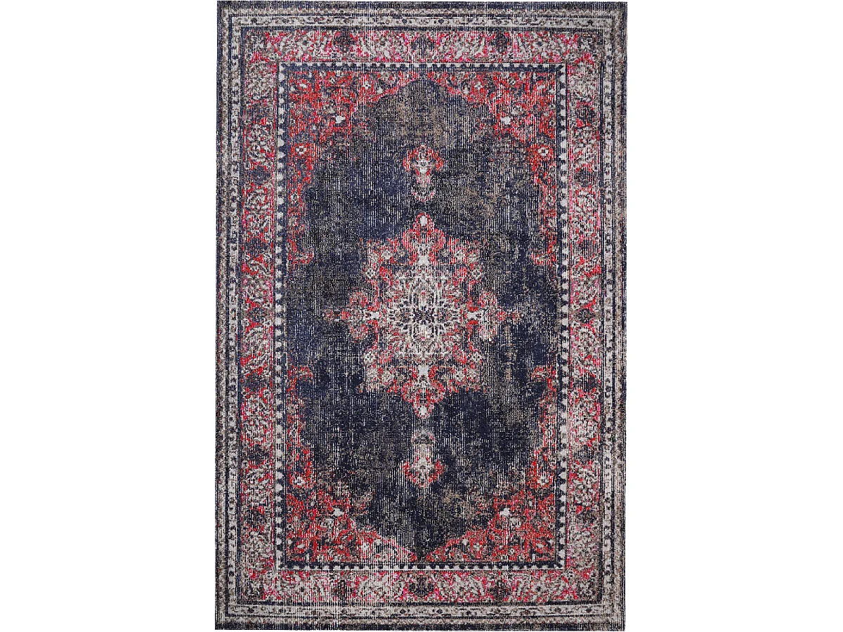Tapis extérieur 120x170 tissé kilim rouge et brun OZLEM