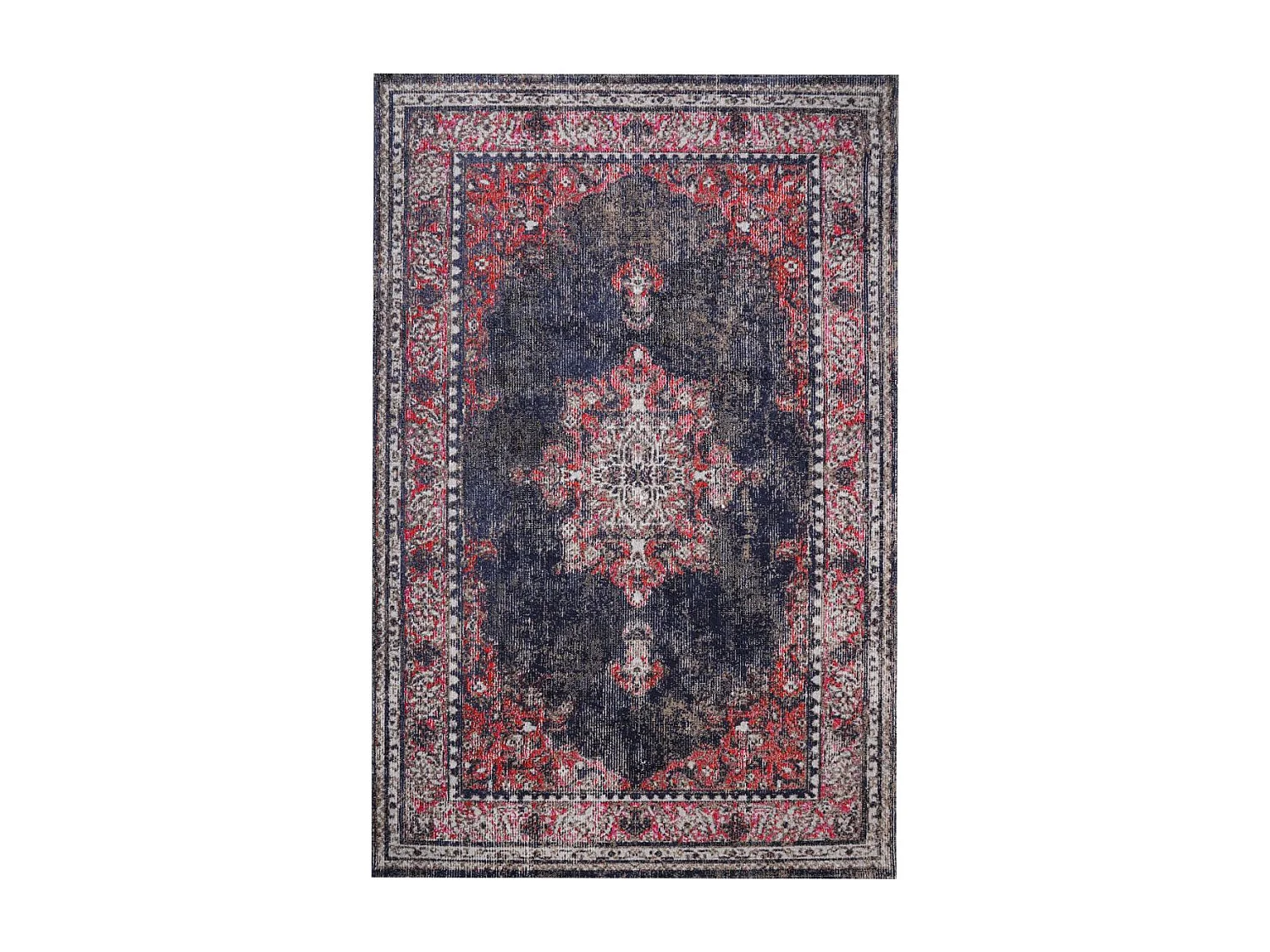 Tapis extérieur 120x170 tissé kilim rouge et brun OZLEM