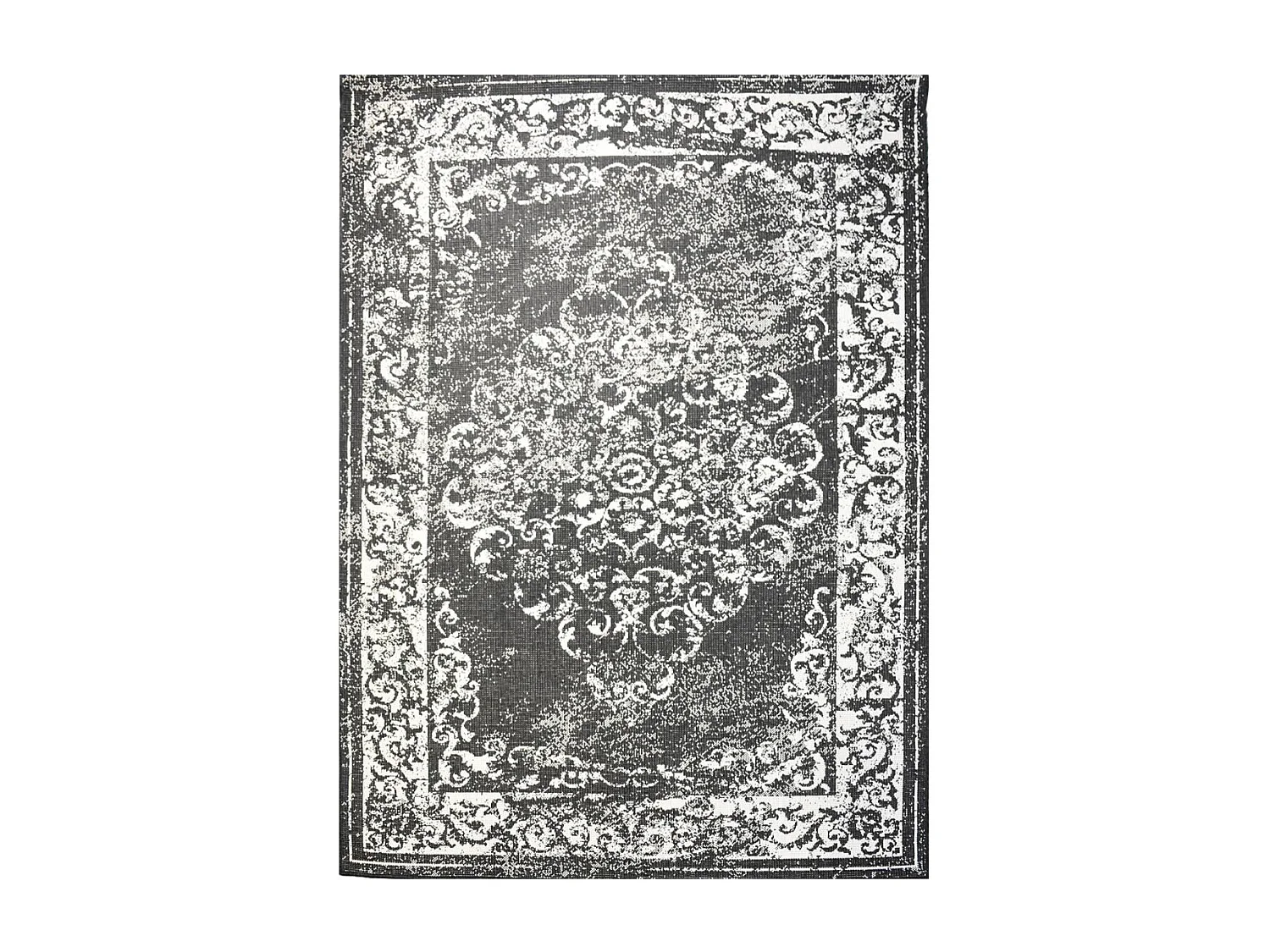 Tapis extérieur, kilim reversible 60x110 LYN2 AP REVERSIBLE noir