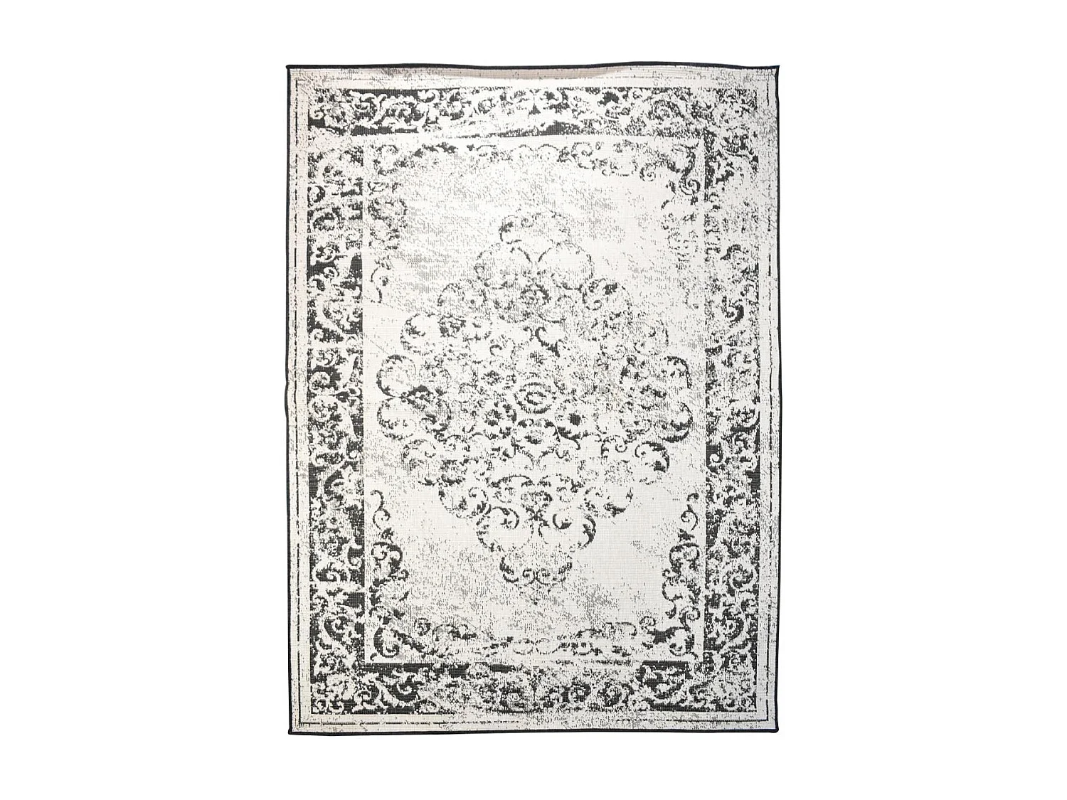 Tapis extérieur, kilim reversible 60x110 LYN2 AP REVERSIBLE noir