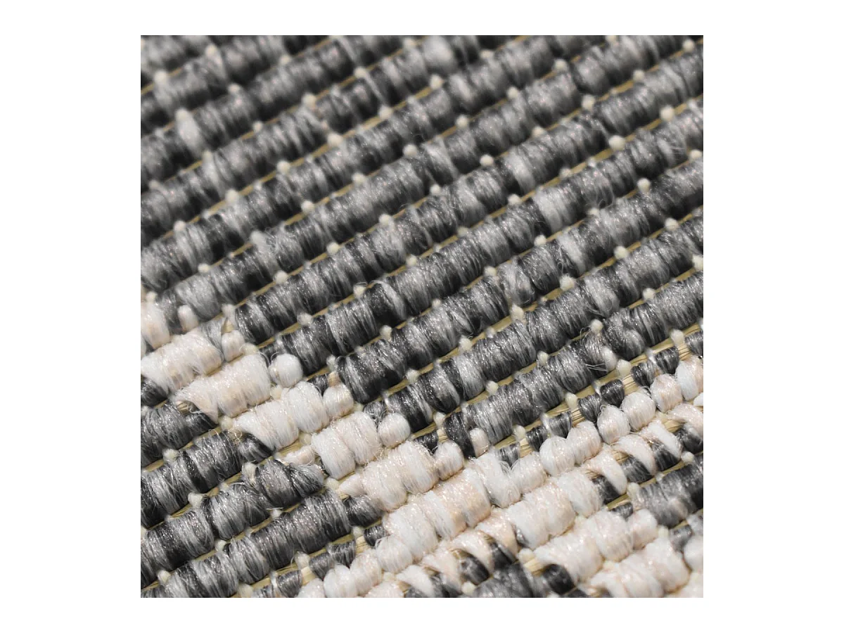 Tapis extérieur, kilim reversible 200x290 LYN2 R REVERSIBLE gris et crème